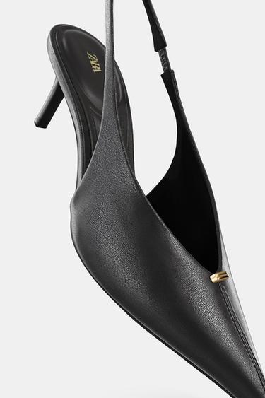 HEELED SLINGBACK SHOES - Black by Zara - Image 7