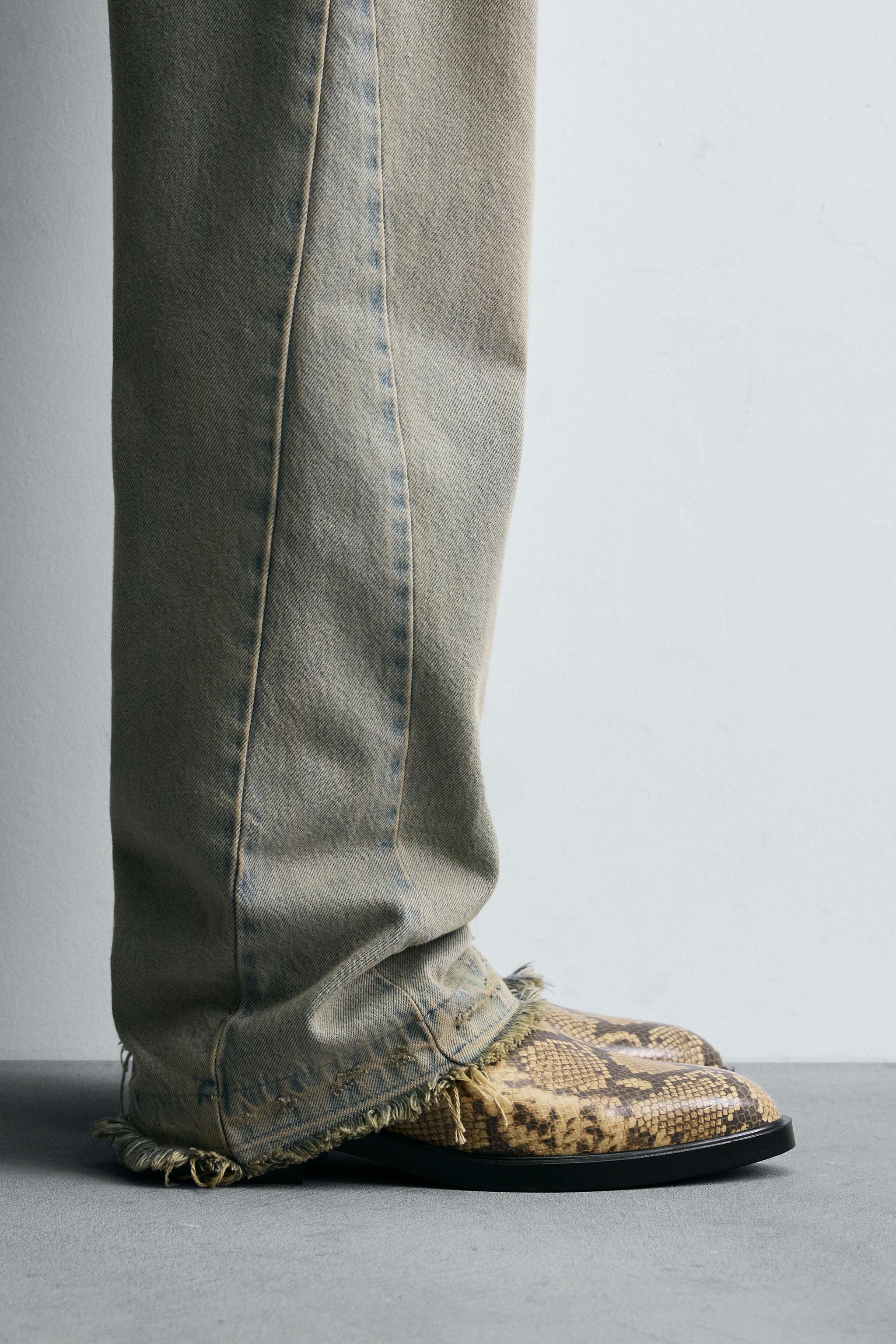 ANIMAL PRINT LEATHER BOOTS