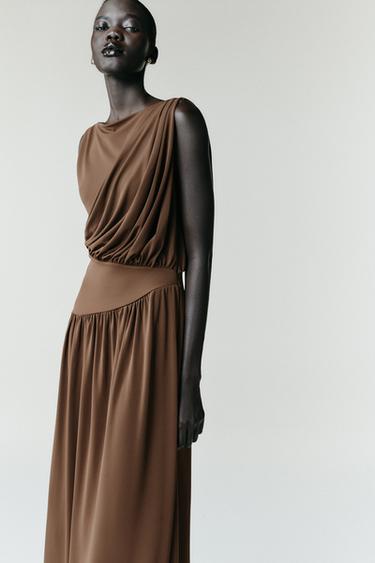 VESTIDO FAJÍN LATERAL - Aceite de Zara