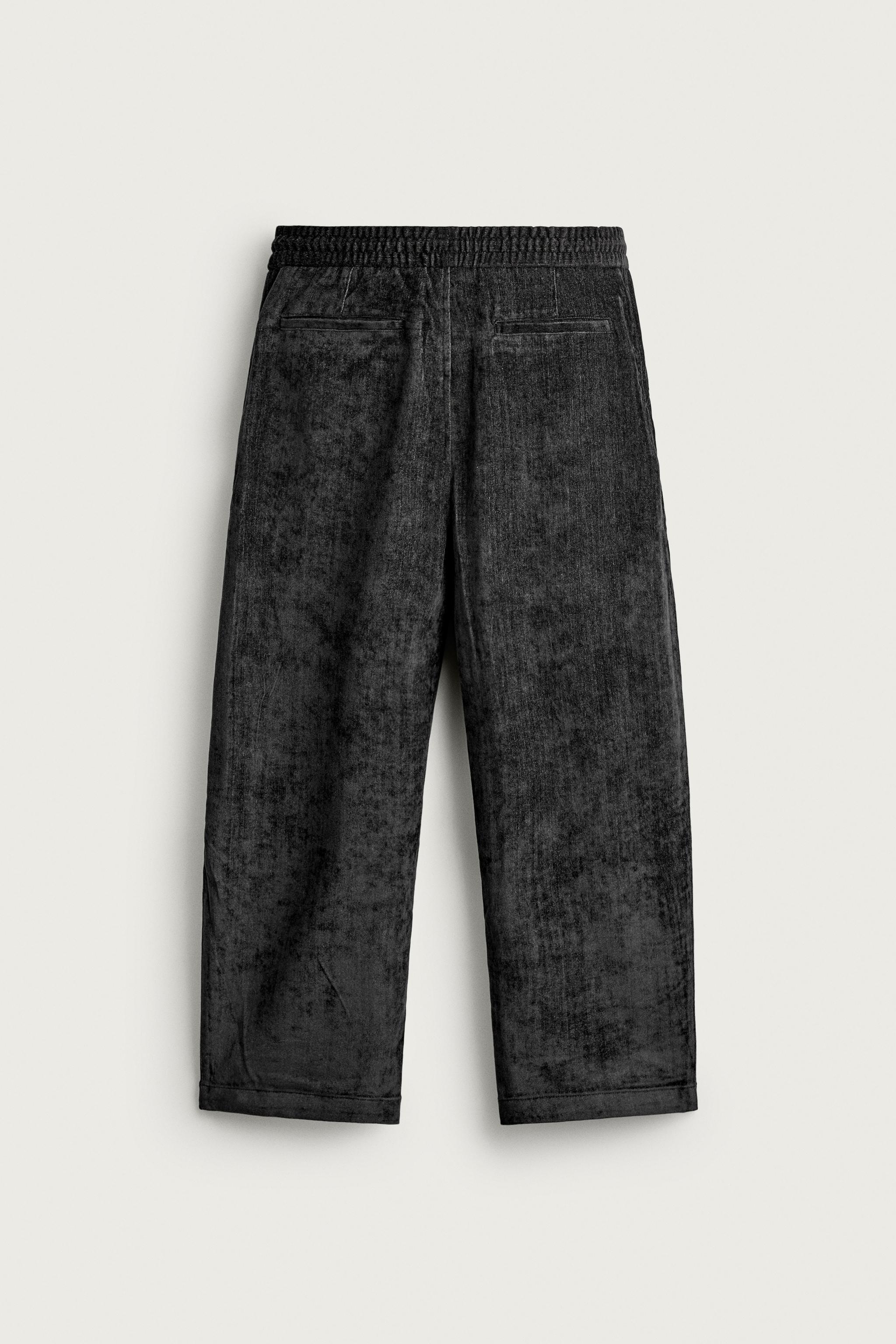 SOFT IRREGULAR WASH-EFFECT PANTS