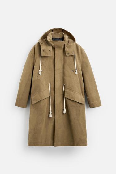 Zara HOODED PADDED PARKA - Caramel