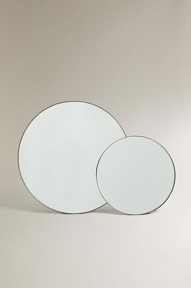 Zara ROUND WALL MIRROR - Black
