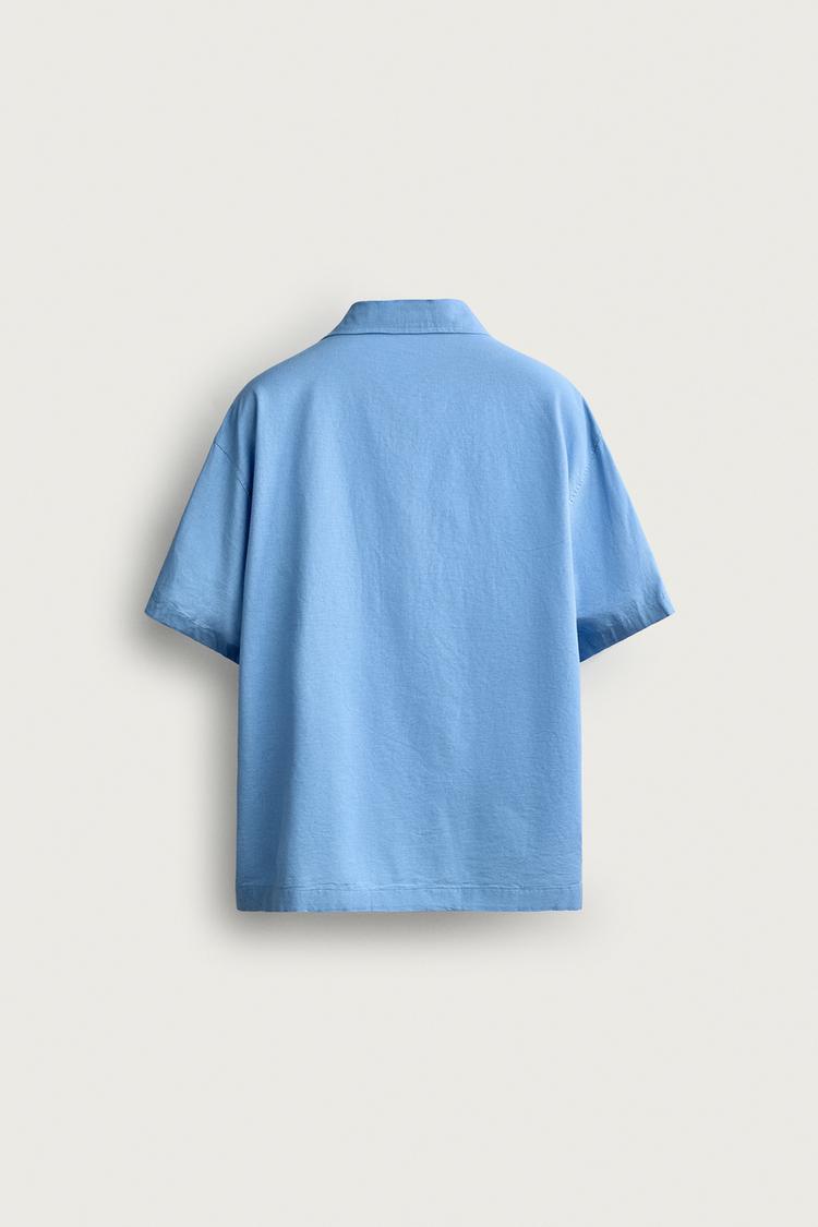 Camisa de corte relajado con bordado de sol 8