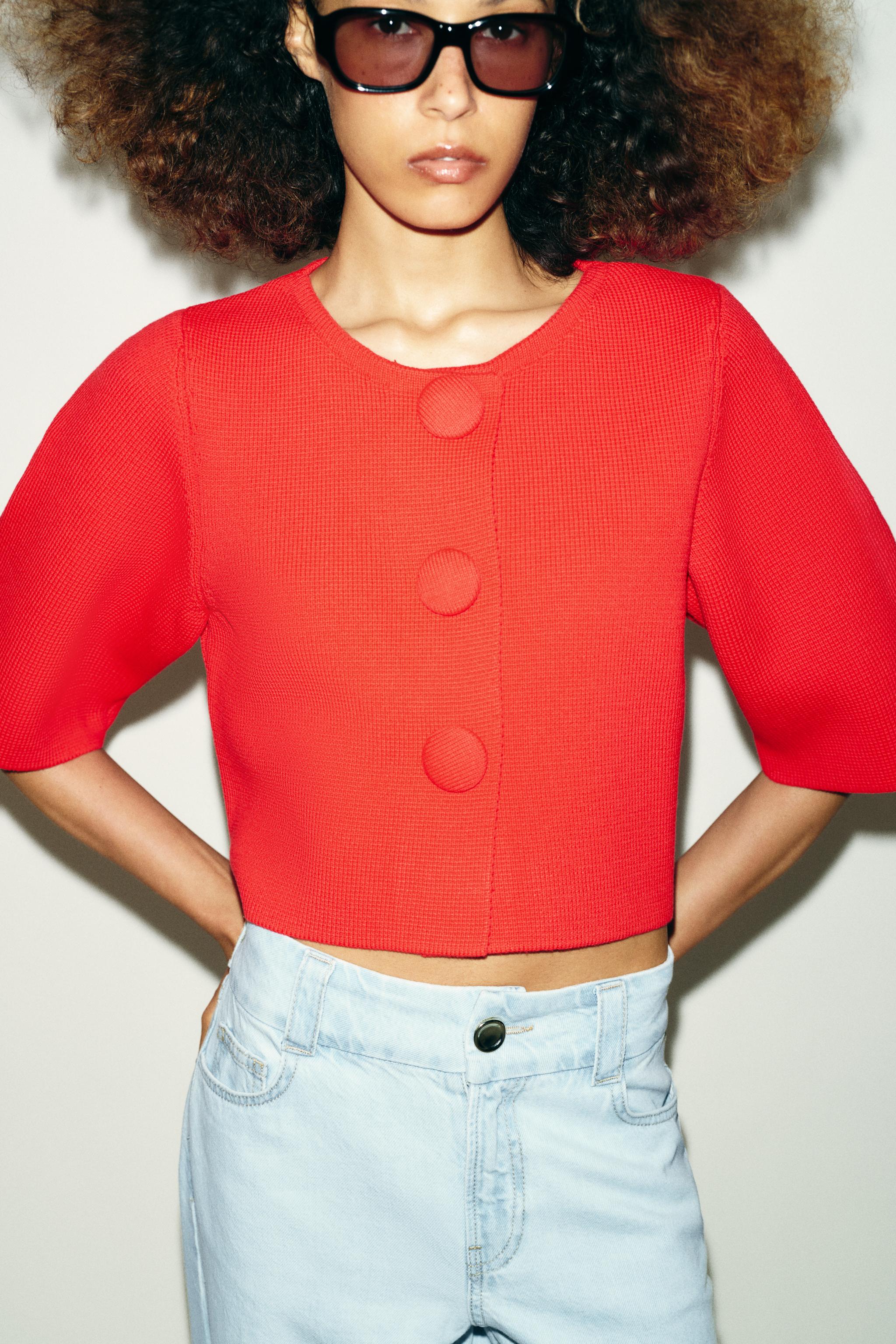 CROPPED KNIT CARDIGAN