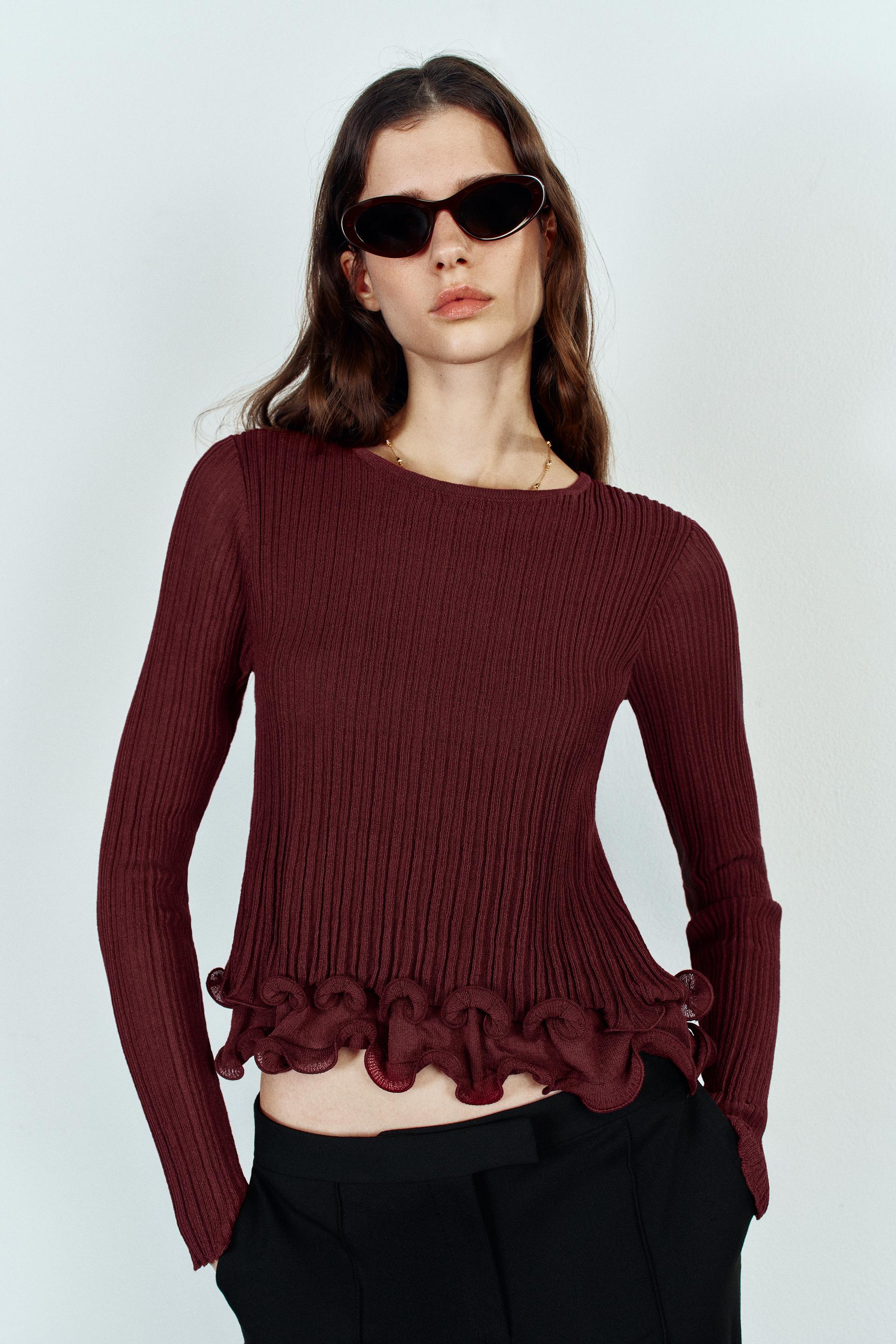RUFFLE KNIT SWEATER thumbnail 2
