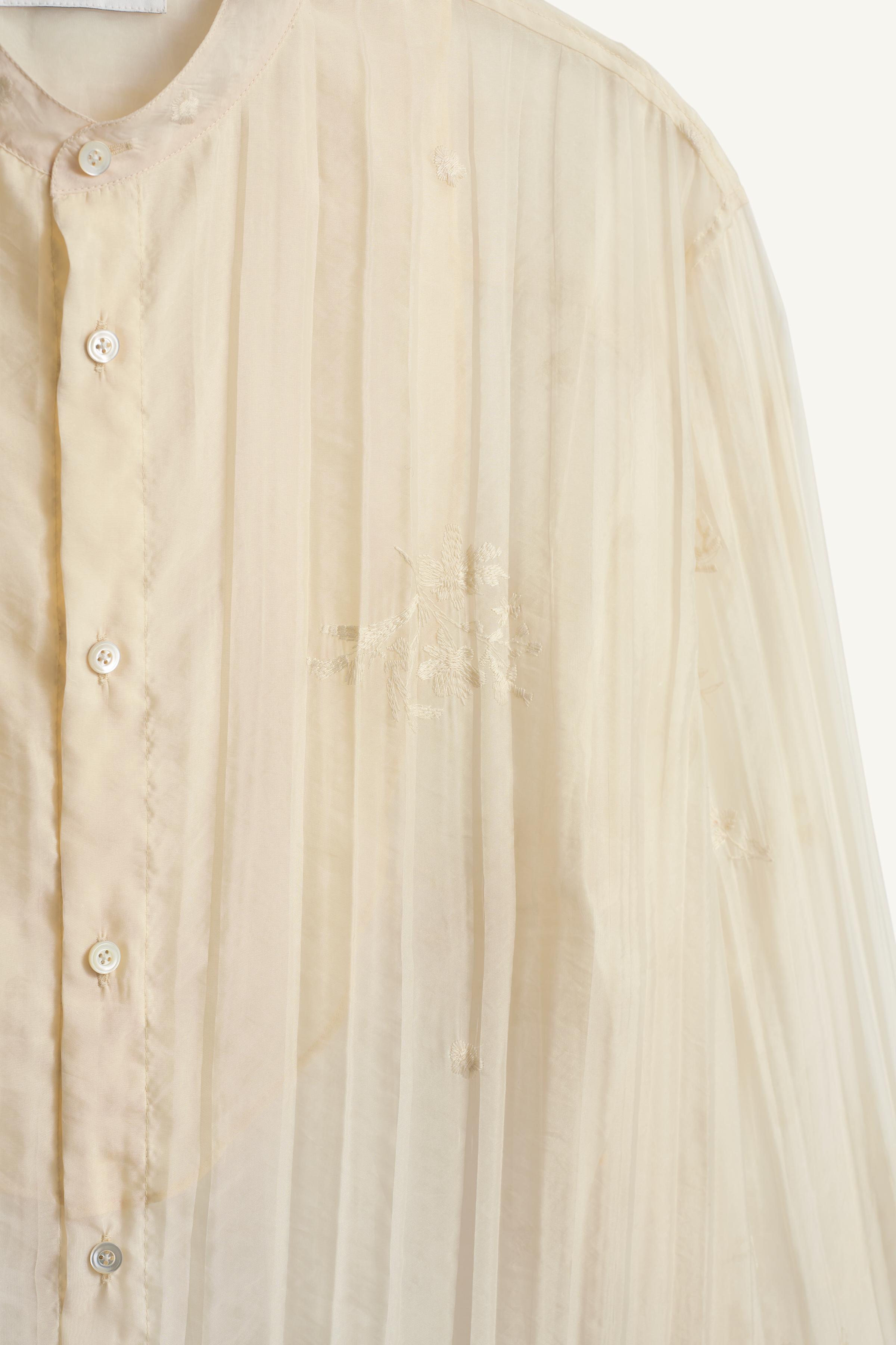 SEMI-SHEER EMBROIDERED SHIRT