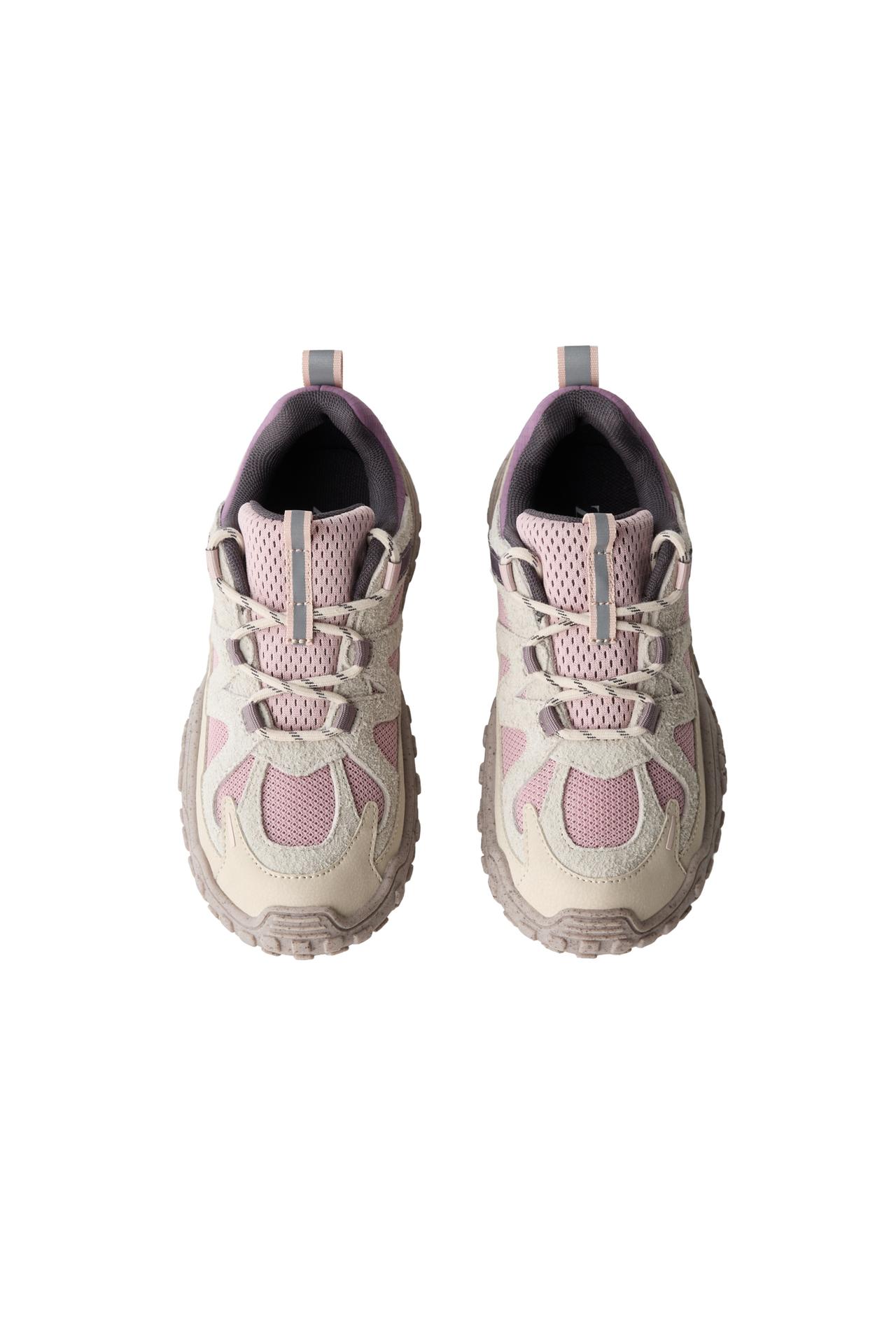 PANELLED SNEAKERS — Mauve