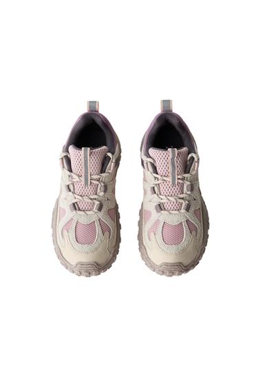 PANELLED SNEAKERS — Mauve 2