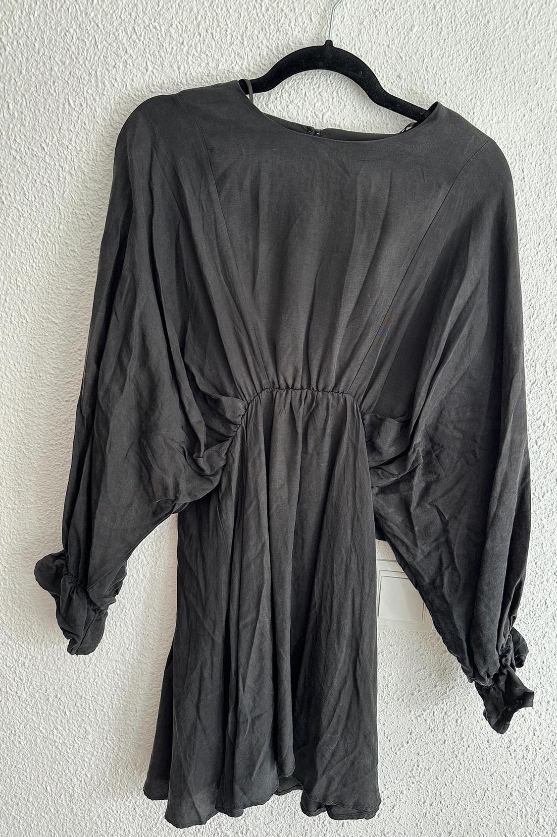 VOLUMINOUS SATIN-EFFECT DRESS - Image 6