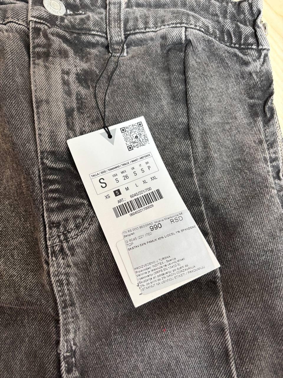 DENIM TRF CORSETRY-INSPIRED TOP - Image 3