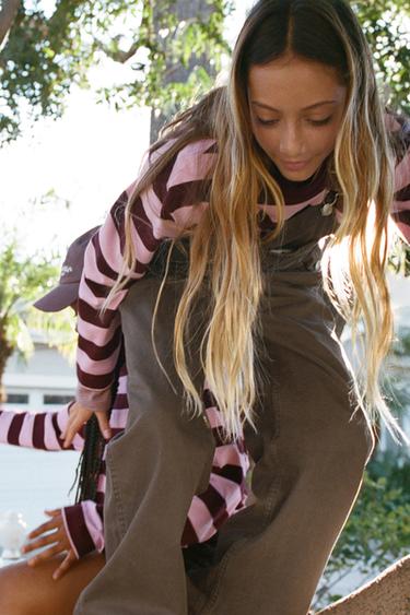 LONG DENIM DUNGAREES - Brown by Zara - Image 5