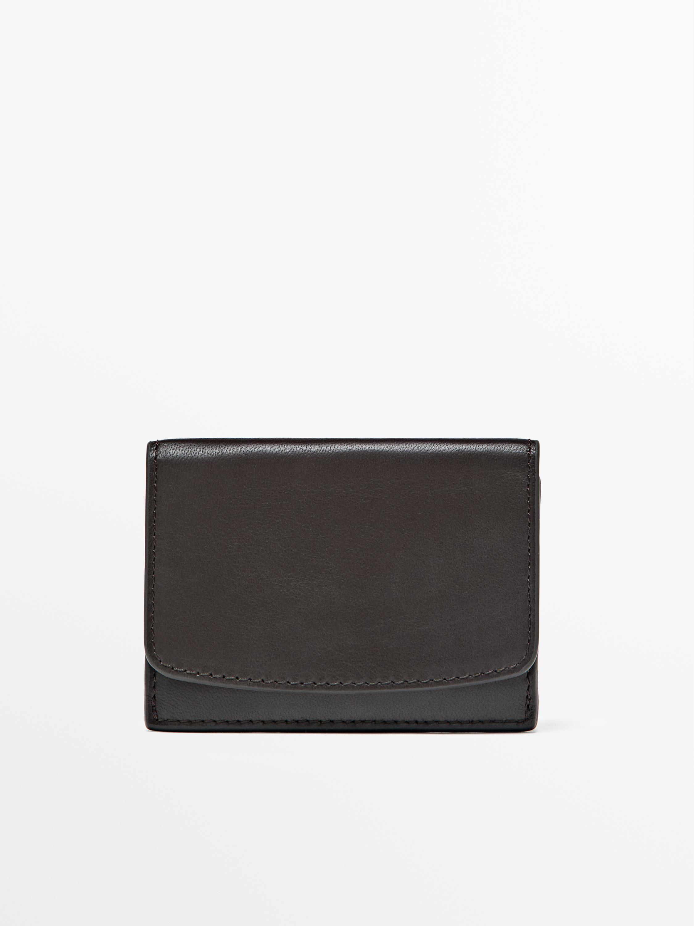Portefeuille en cuir nappa
