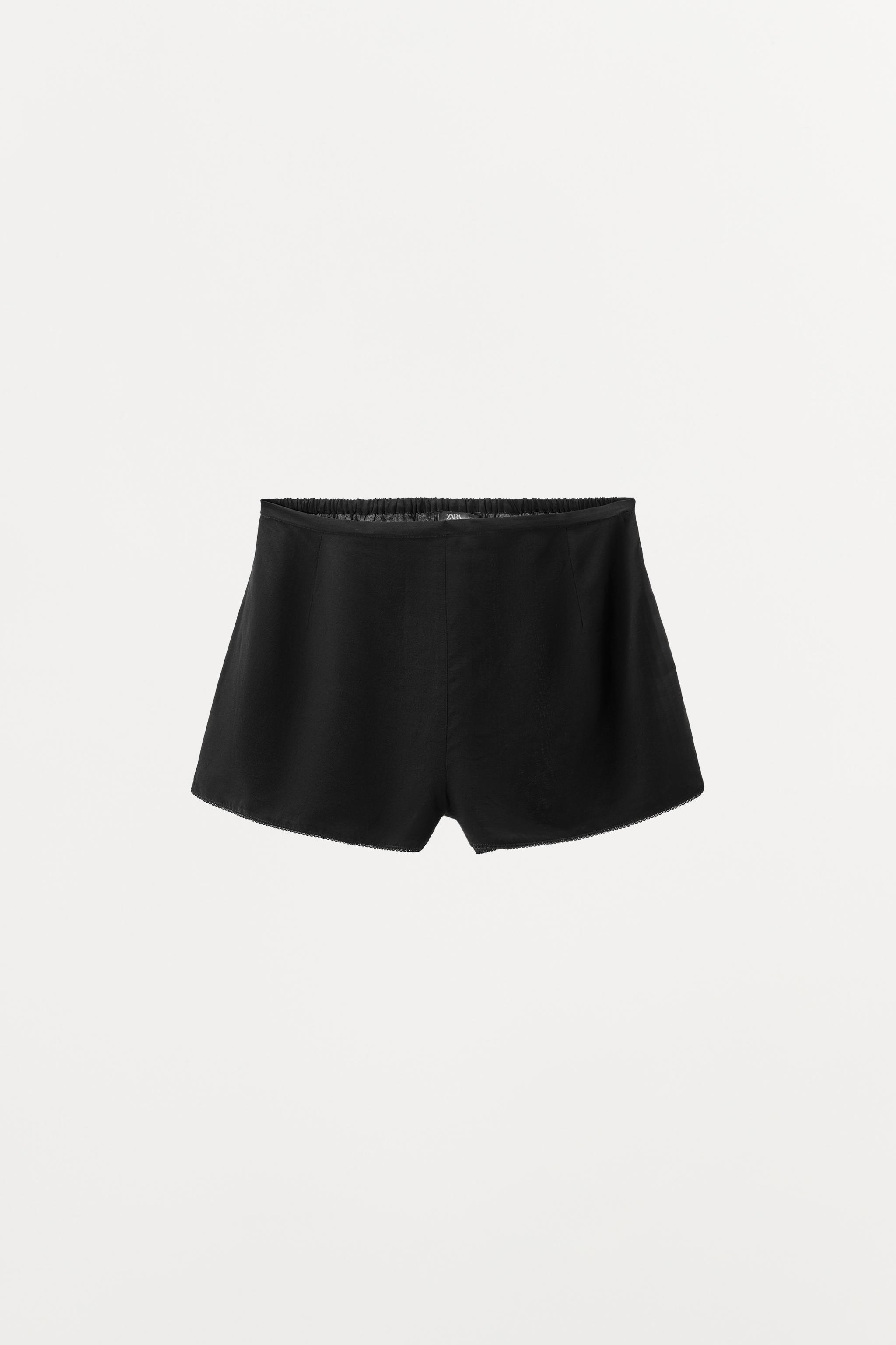 新品同様Letra MIMOSA Black / Cream (SHORT S) WAVY VISCOSE SHORTS - Black | ZARA United States