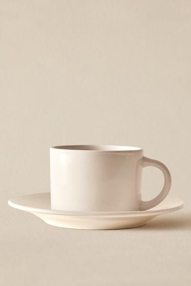 STONEWARE TEACUP - White by Zara - Image 5