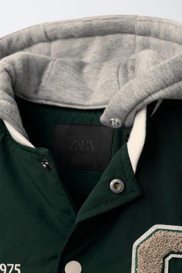 BOMBER JACKET WITH REMOVABLE HOOD AND FLEECE LINING NYLON CAPIBARA CAPYFUN © - Green by Zara - Image 6