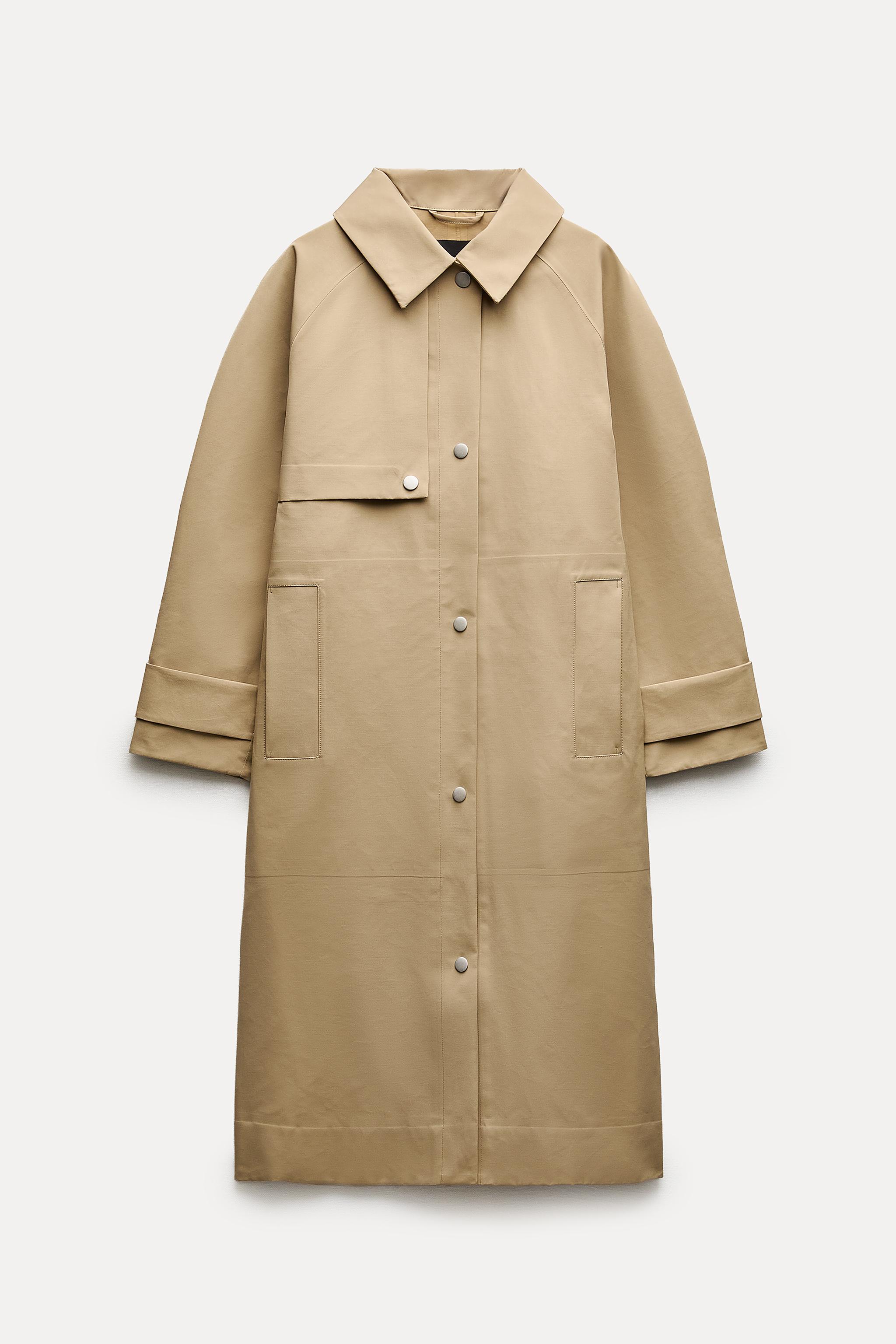 Beige trench 2024 coat zara