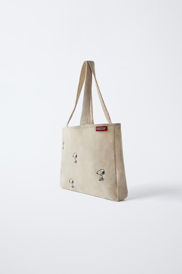 SNOOPY PEANUTS™ SHOPPER BAG - Ecru White by Zara - Image 1