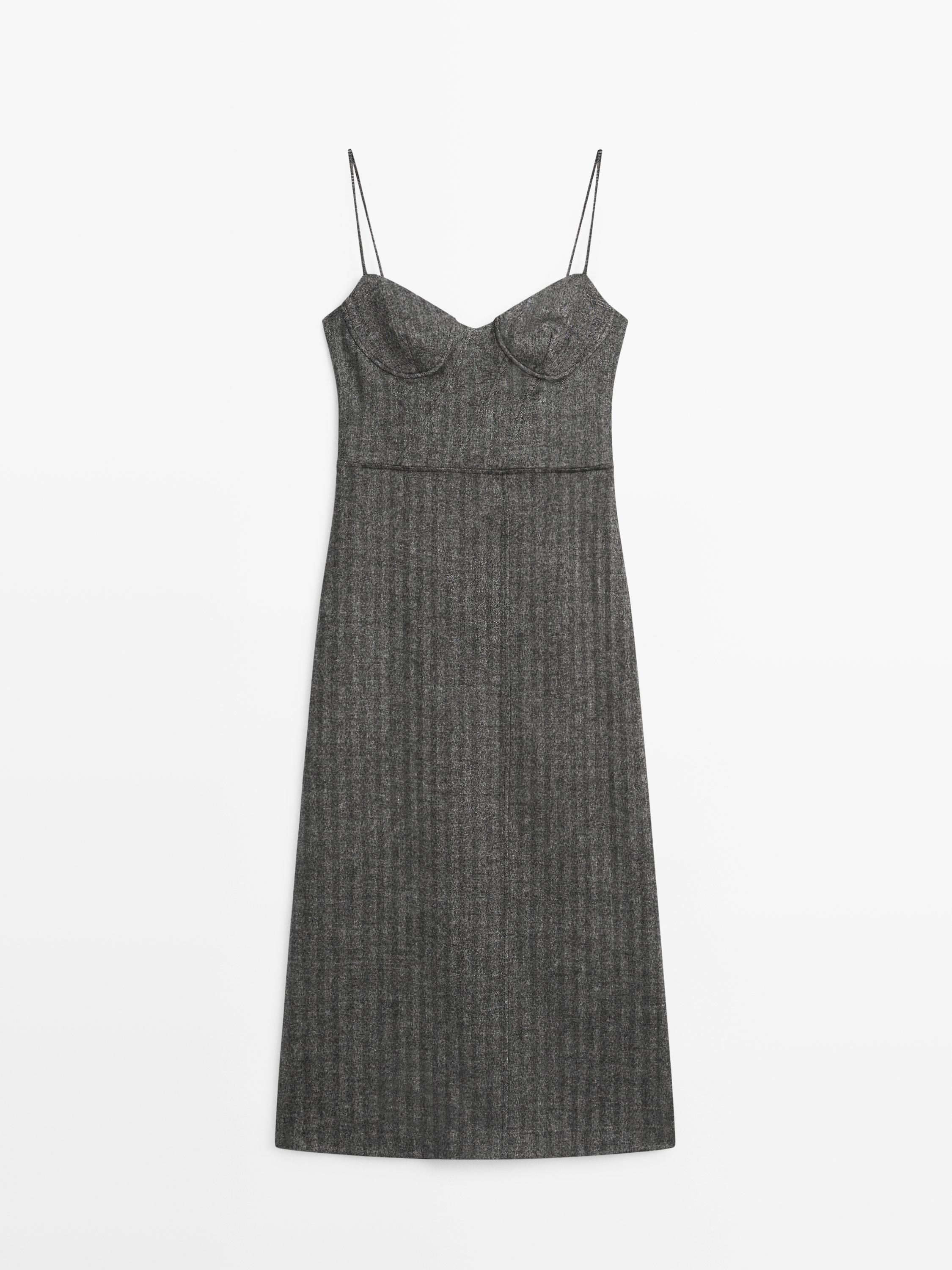 Robe midi à bretelles