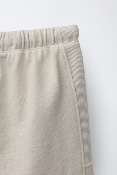 PLUSH BERMUDA SHORTS WITH LABEL - Sand by Zara - Image 3