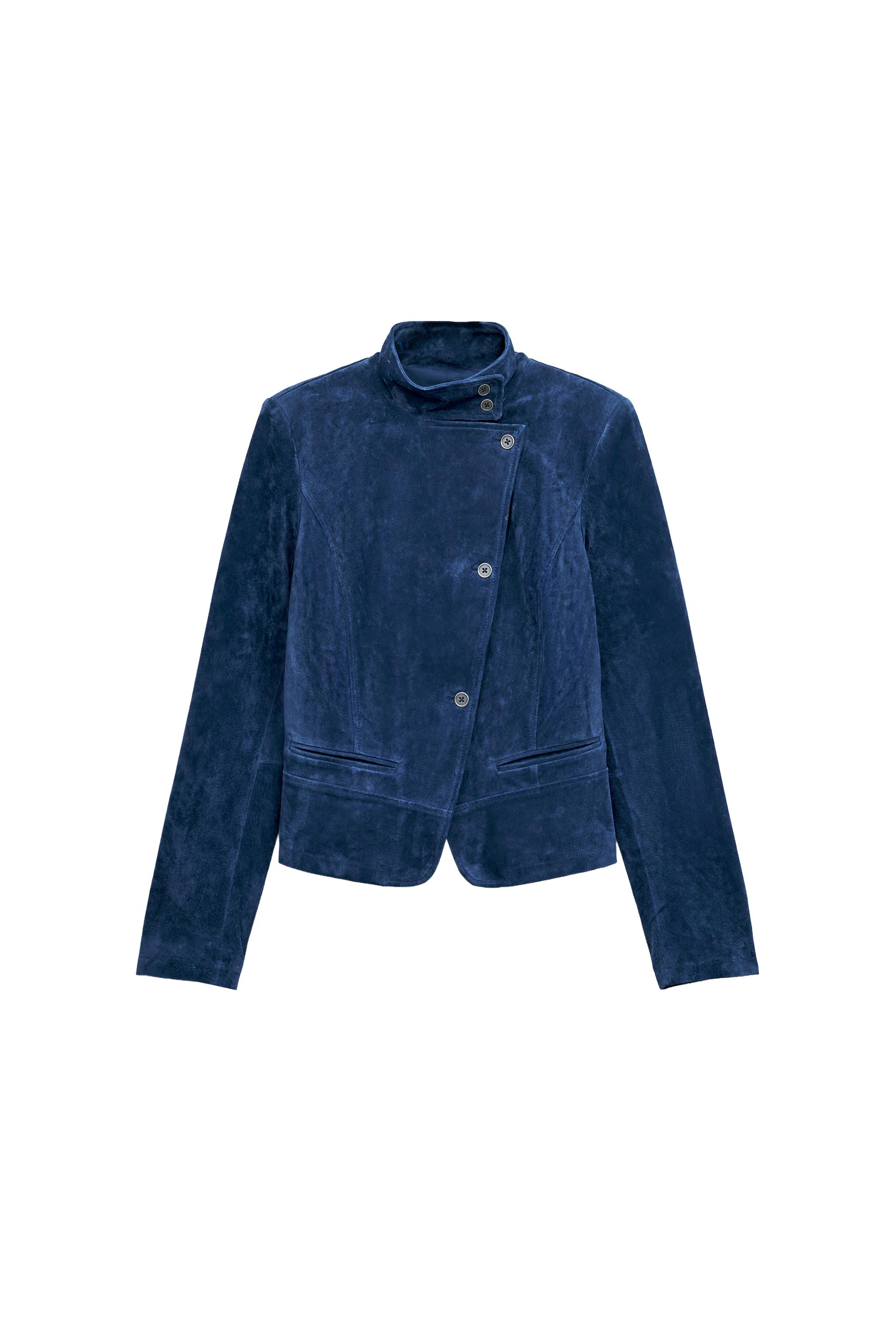 CHAQUETA CRUZADA PIEL ANTE 100%