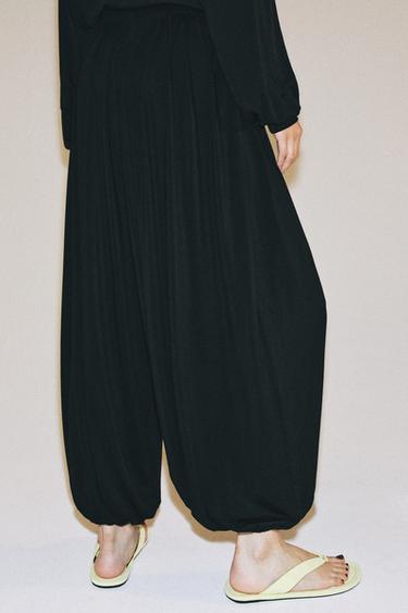 FLOWING SAROUEL TROUSERS - Black by Zara - Image 3