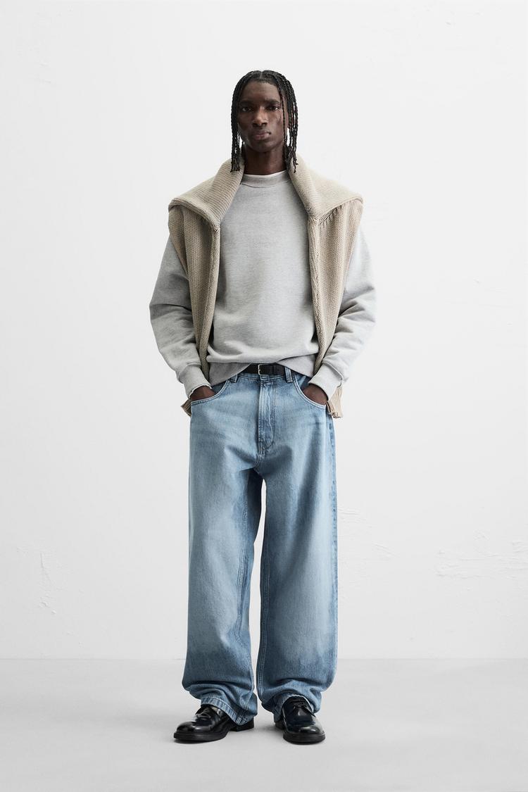 FADE BAGGY FIT JEANS - Mid-blue | ZARA United States