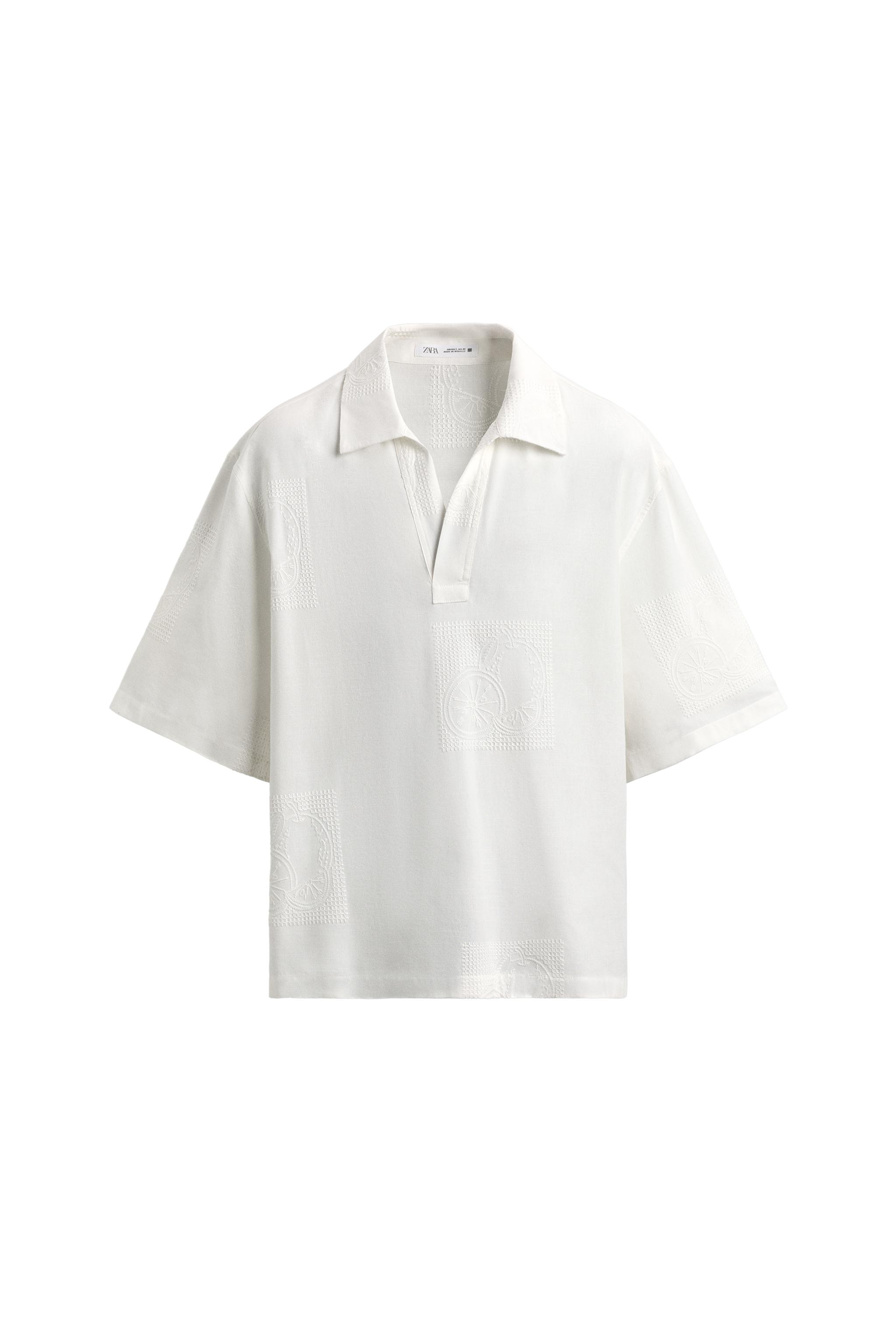 MEYVE İŞLEMELİ POLO YAKA T-SHIRT