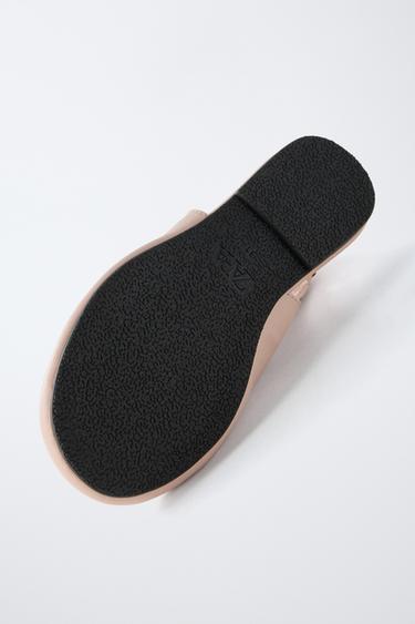 BALLERINES OUVERTES À L'ARRIÈRE À LACETS - Rose de Zara - Image 5