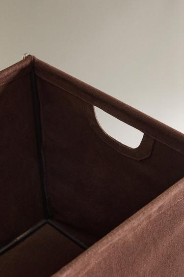 CANVAS FIREPLACE BASKET - Brown by Zara - Image 2