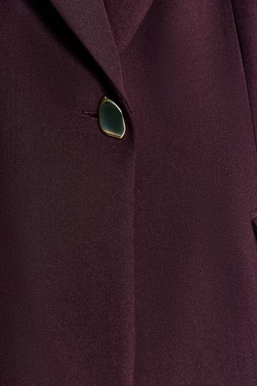 VESTE AJUSTÉE À ÉPAULETTES - Bordeaux de Zara - Image 7