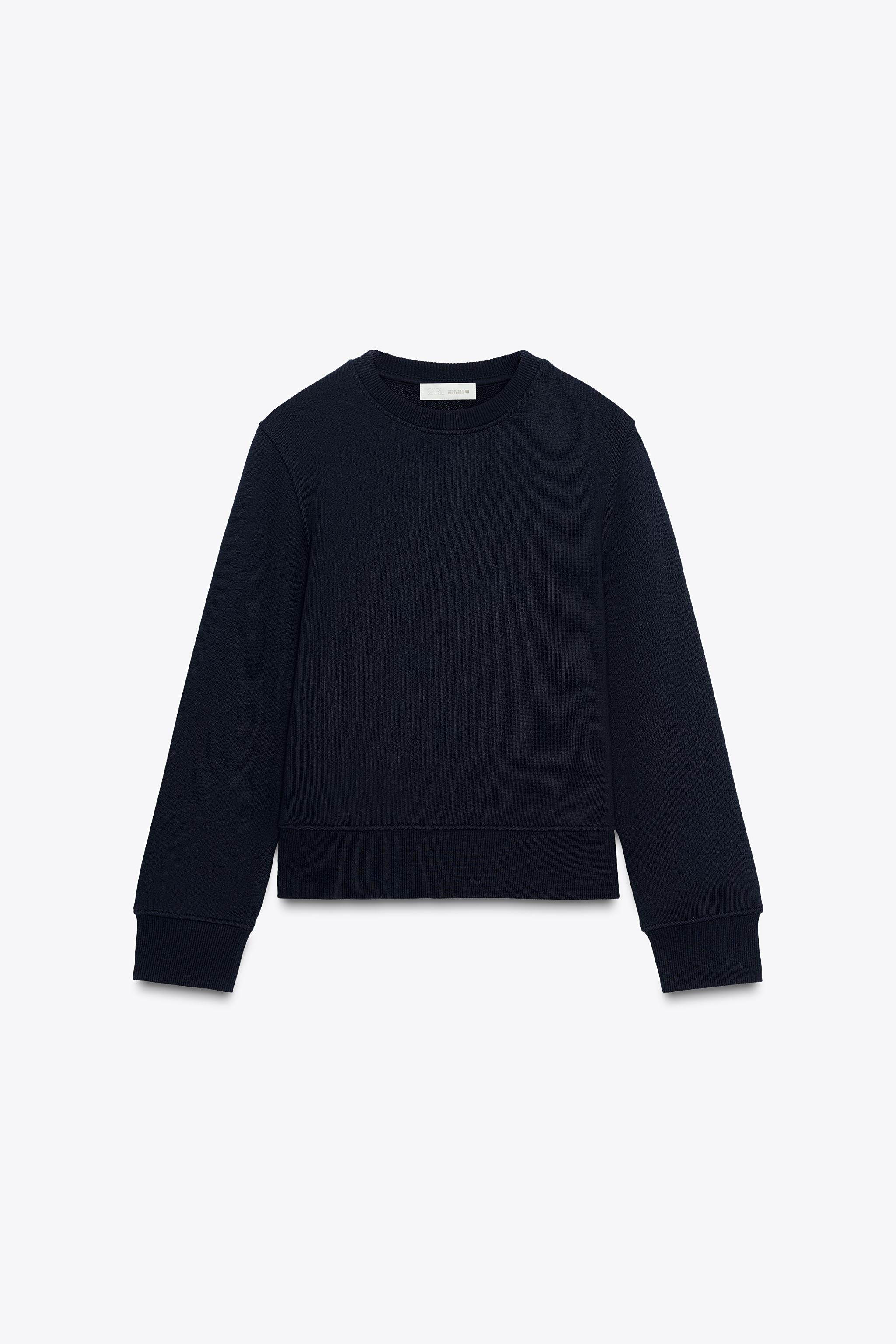 新品タグ付き⭐︎ZARA ソフト Ｖネック スウェットシャツ S 新作 正規品 ソフト Vネック スウェットシャツ - グレーマール | ZARA Japan