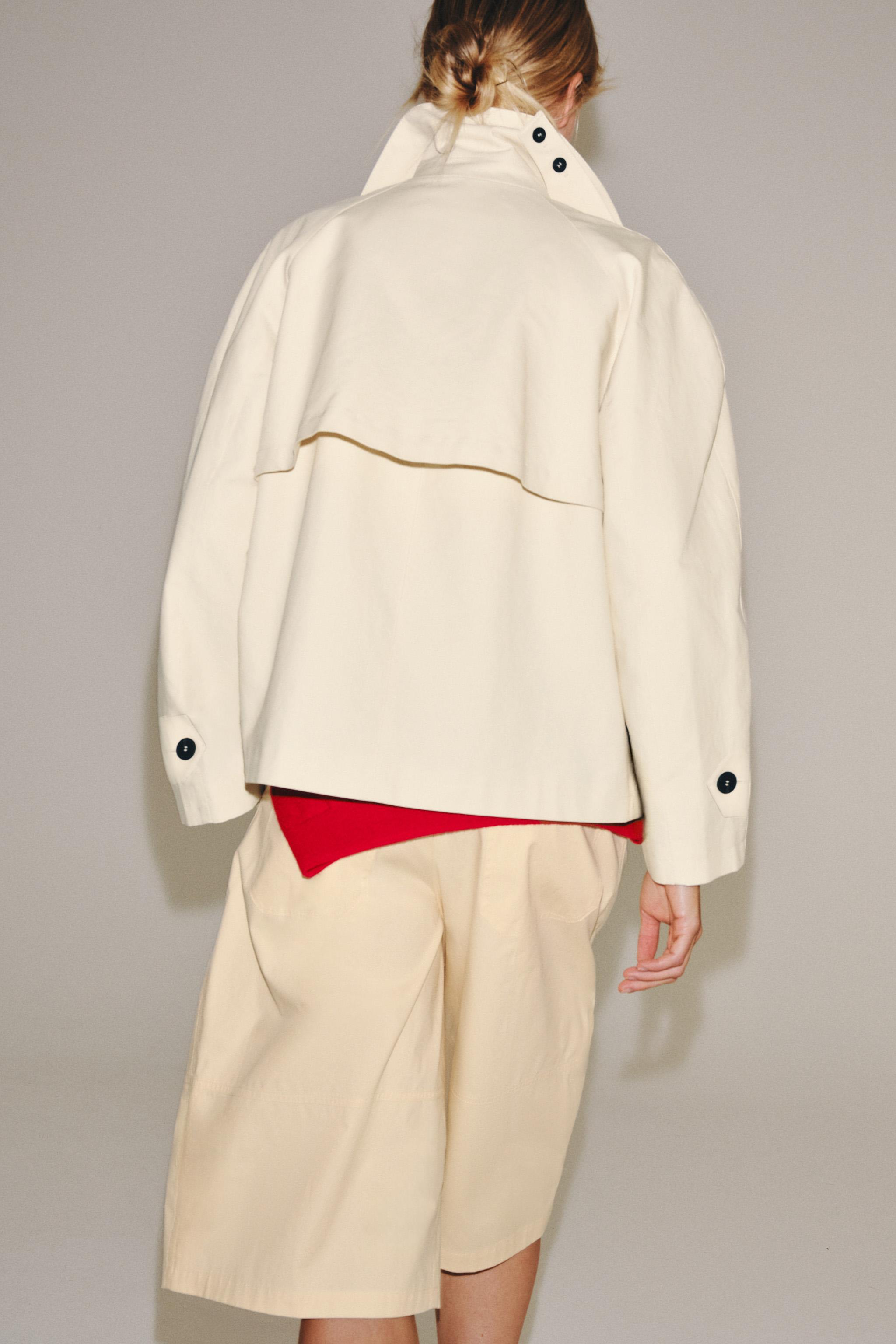 Zara ZW COLLECTION KISA TRENÇKOT görsel 3