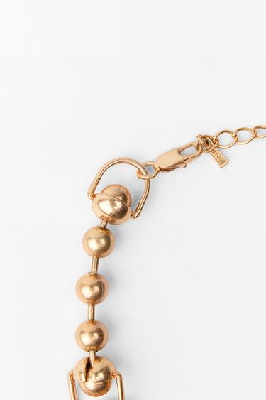 NECKLACE WITH HEART CHARMS - Golden by Zara - Image 3
