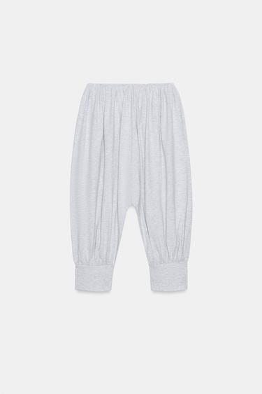CROPPED SAROUEL TROUSERS - Grey marl by Zara - Image 2