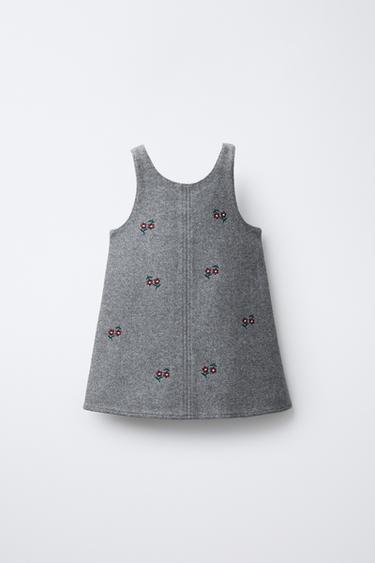 PICHI ESTRUCTURA FLORES BORDADAS  - Gris antracita de Zara - Imagen 0