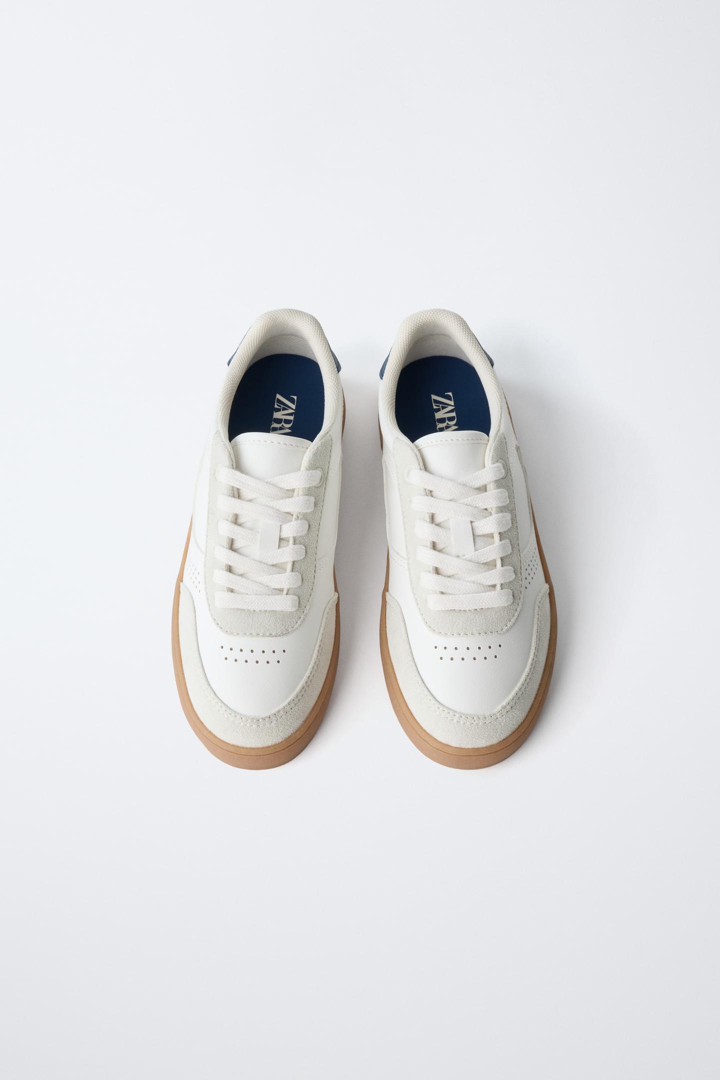 Детские кроссовки Zara Basic, цвет: Белый — фото 4