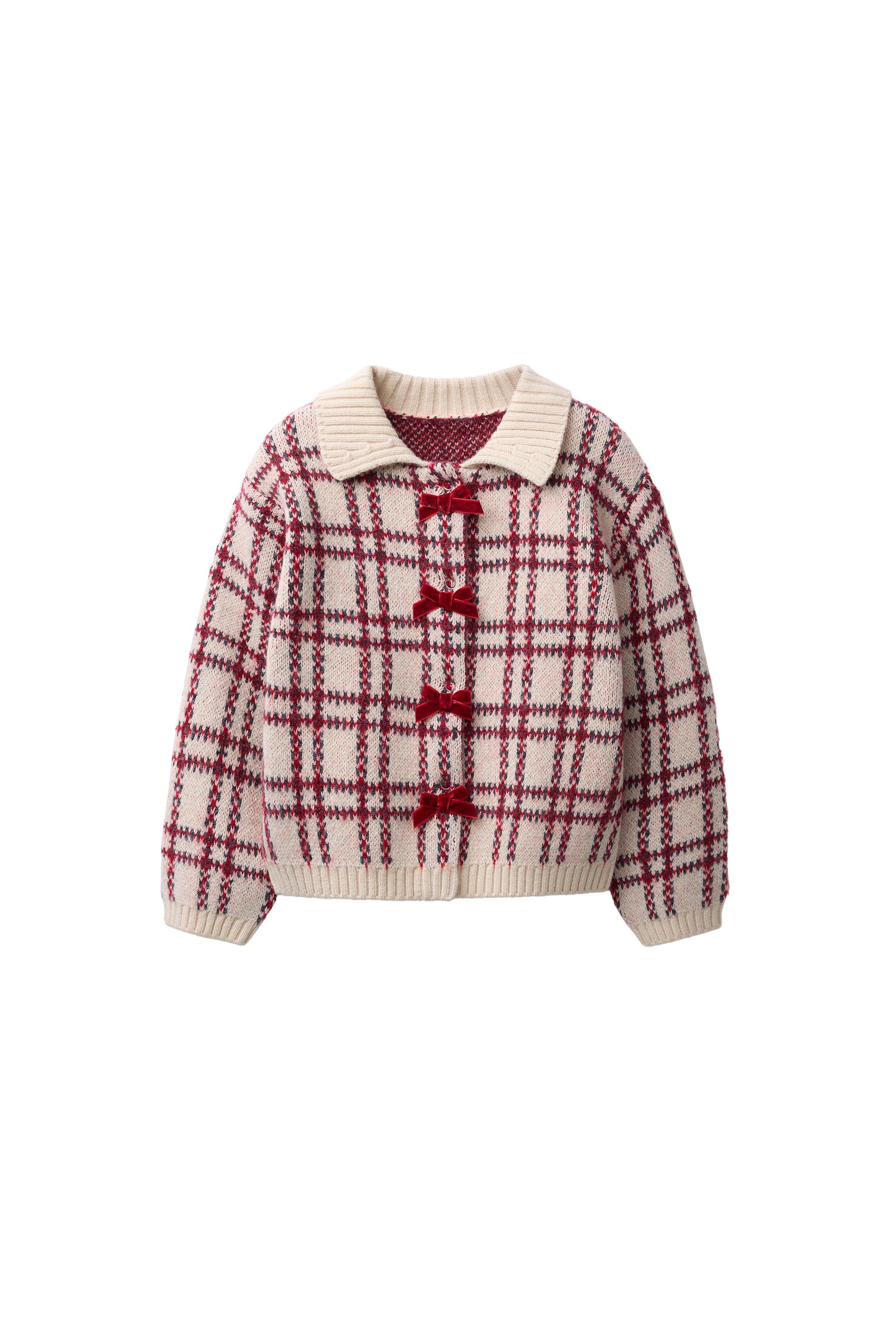 ZARA リボン柄カーディガン Sサイズ ZARA リボン柄カーディガン Sサイズ 【公式通販】