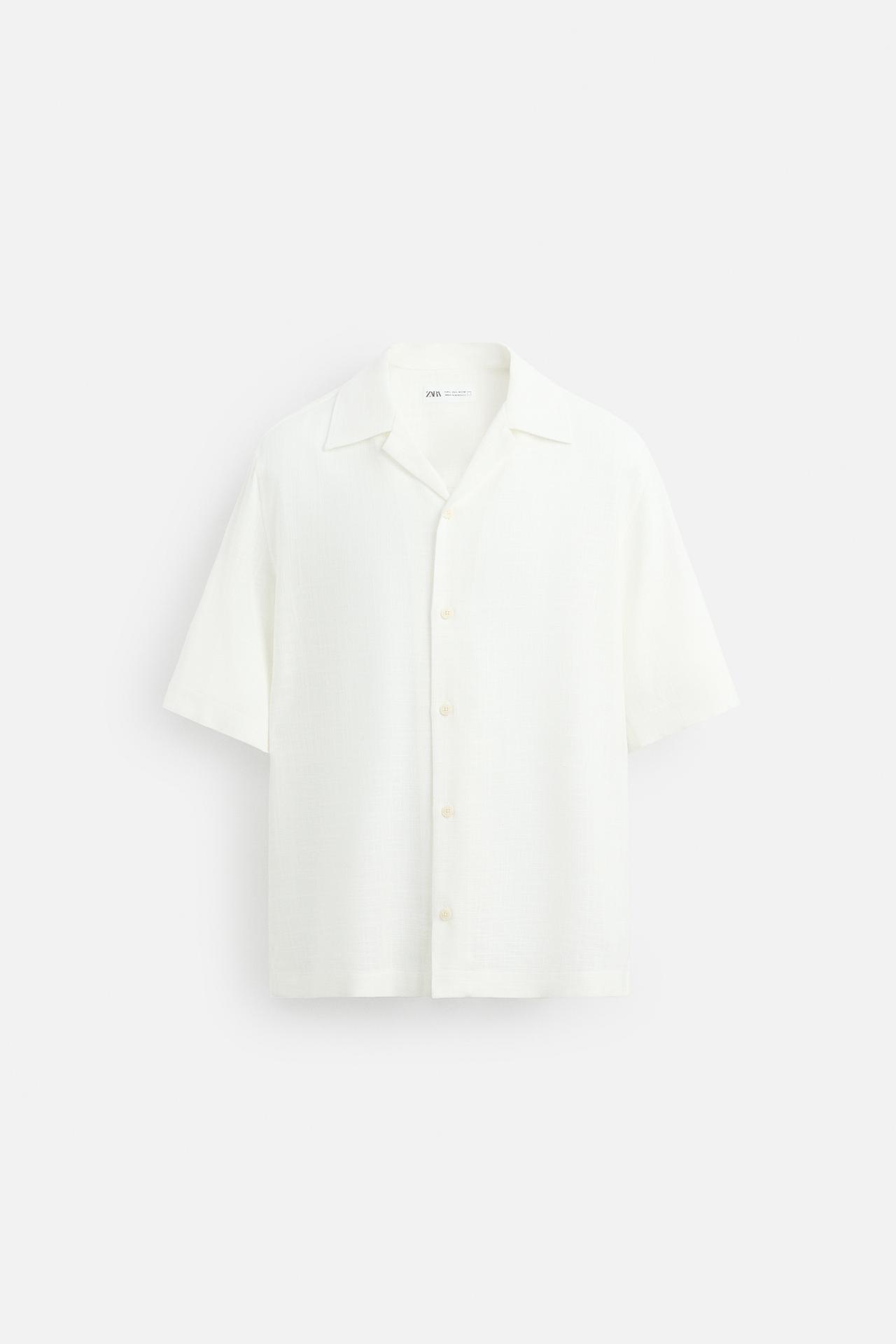 RELAXED FIT SHIRT - Oyster-white by Zara