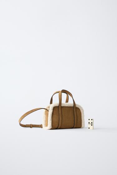 SAC BANDOULIÈRE EN PEAU DE MOUTON - Marron de Zara - Image 5