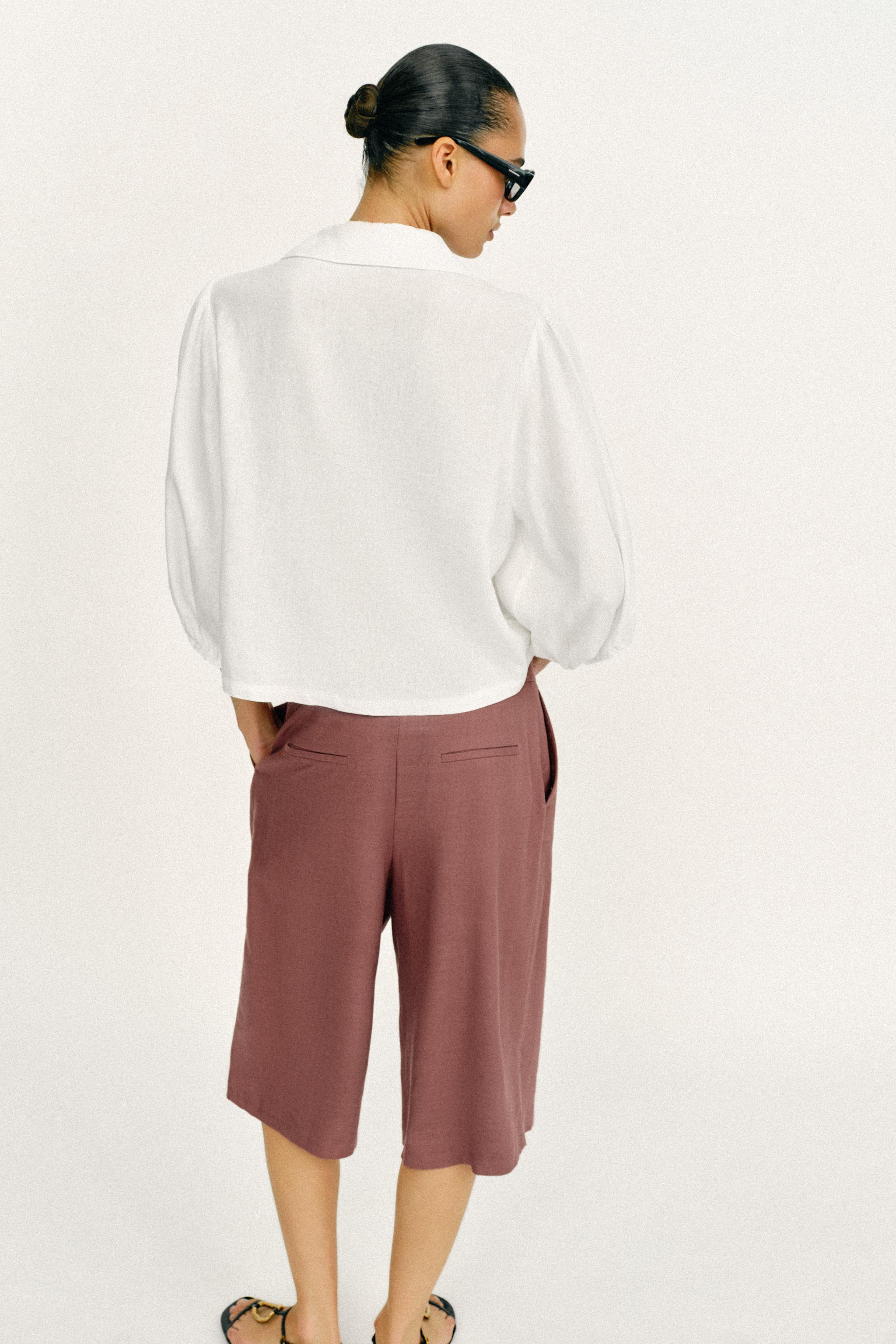 CHEMISE AVEC LIN À CARREAUX VICHY