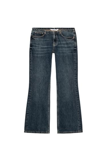 JEANS TRF TAILLE BASSE - Bleu de Zara