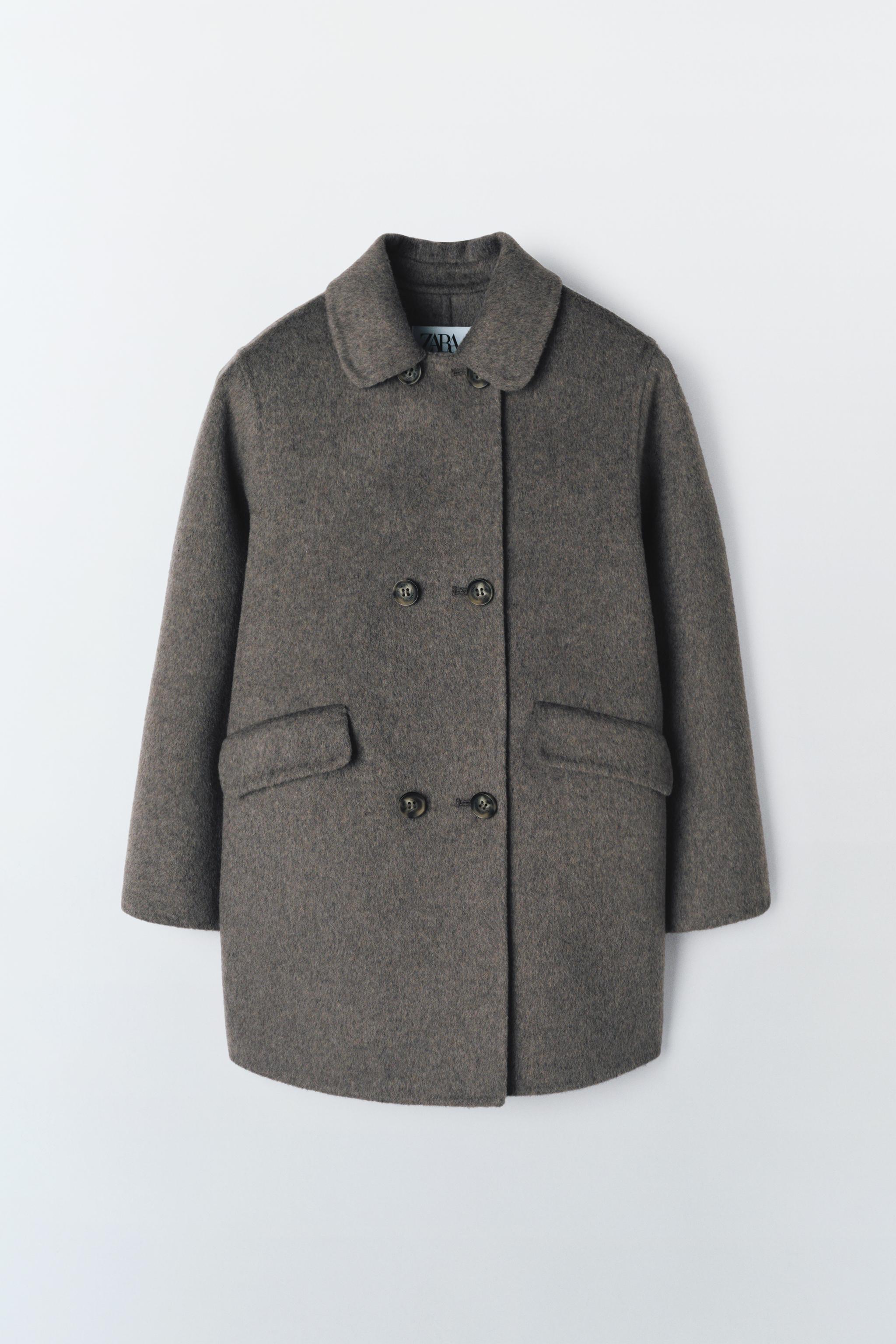 Limited edition wool blend coat zara on sale