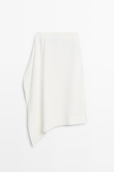 Zara Flowing midi pareo skirt - LIMITED EDITION - White