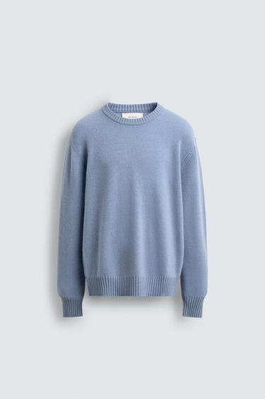 PULL 100 % CACHEMIRE - Bleu ciel de Zara