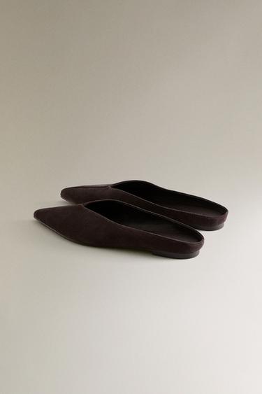 LEATHER MULES WITH POINTED TOE - Brown by Zara - Image 3