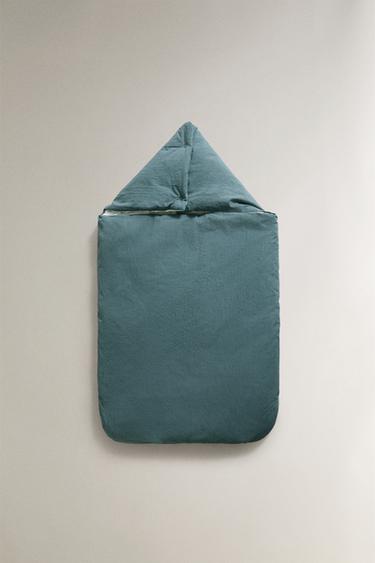 BABYSACK AUS BAUMWOLLE MIT BLÄTTERN - Blau von Zara - Bild 0