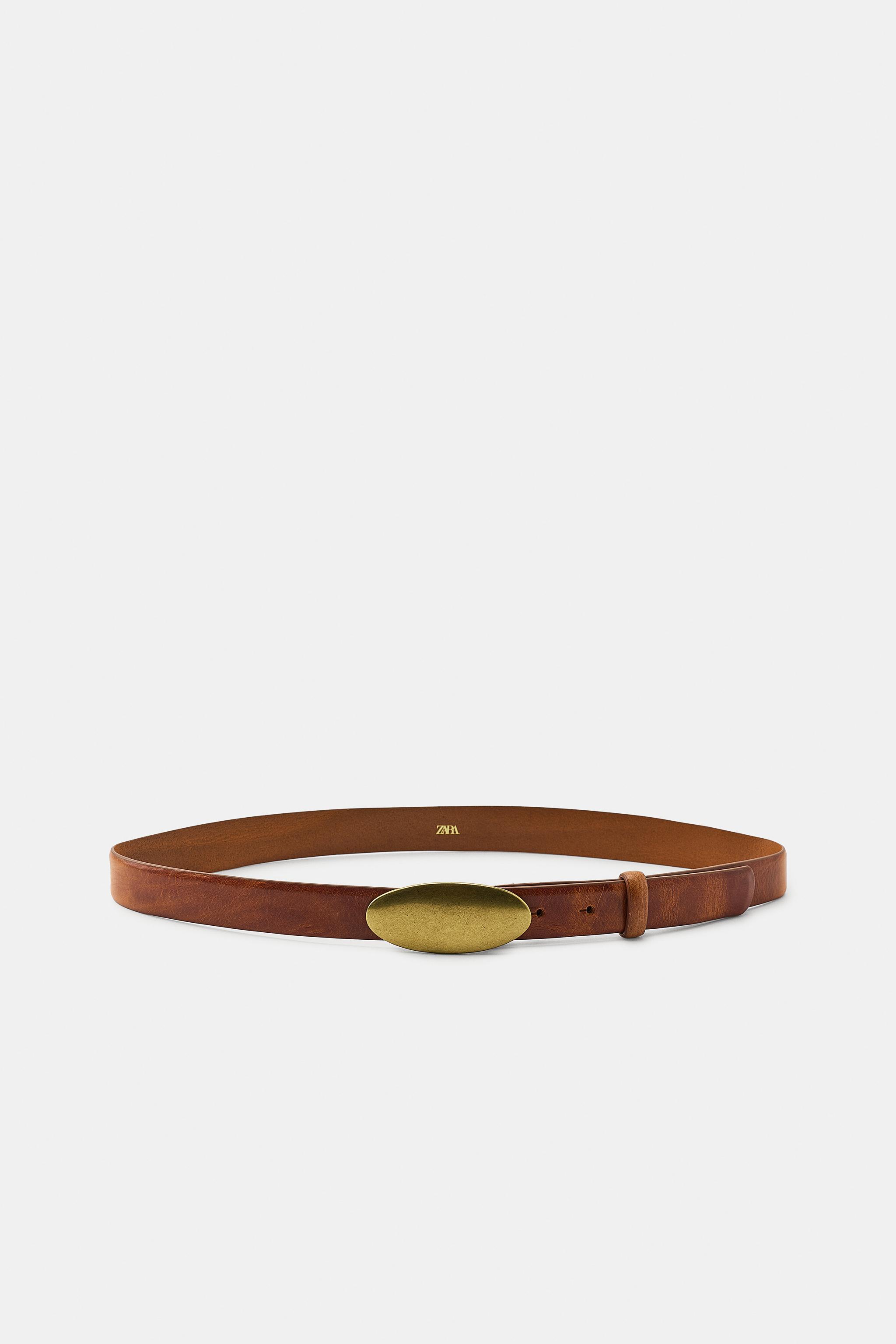 Zara %100 DERİ OVAL TOKALI KEMER