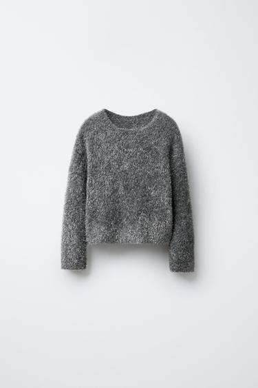 JERSEY PUNTO EFECTO PELO BRILLOS - Plata de Zara