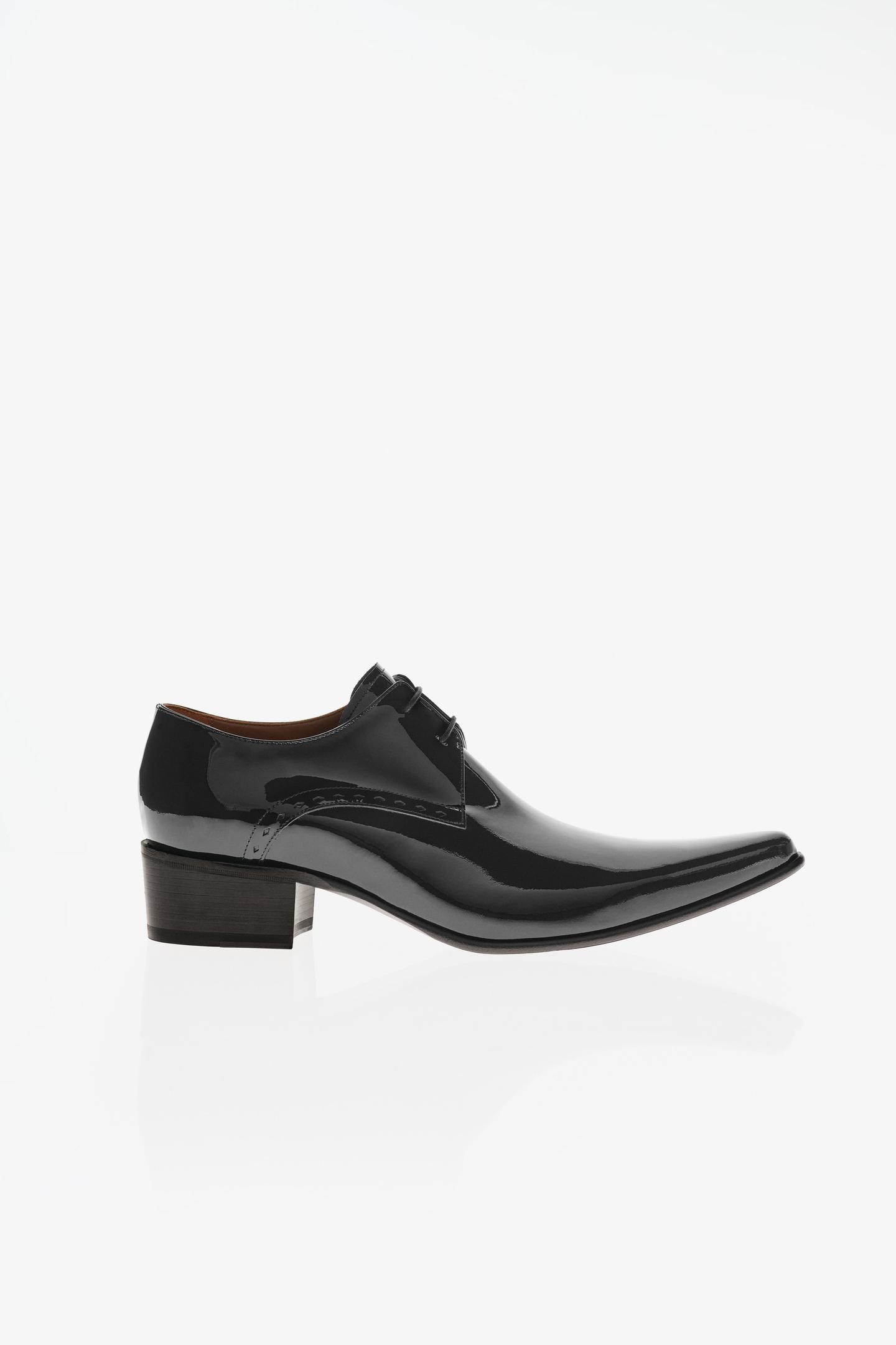 Мужские туфли Zara Limited Edition Leather Derby, цвет: Чёрный — фото 4