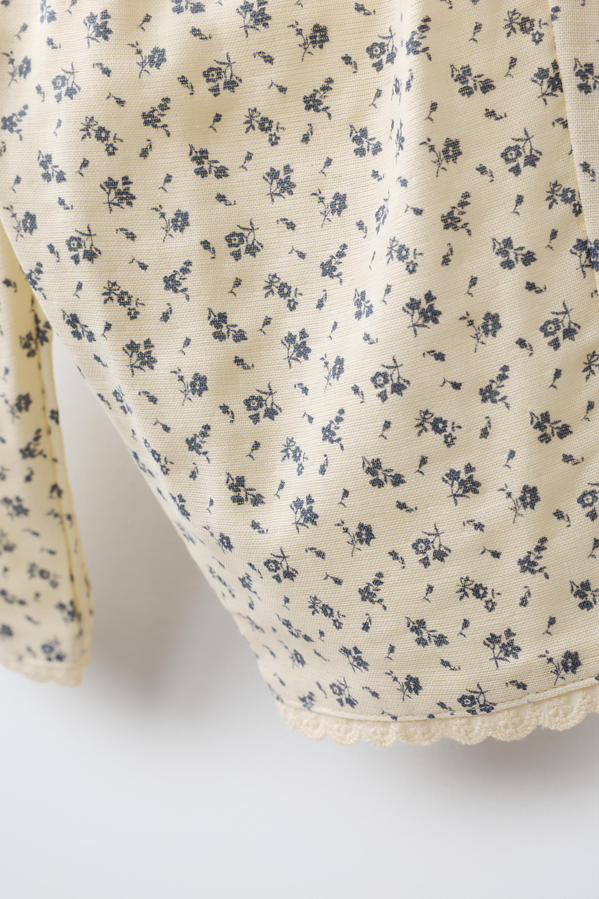 Детские брюки Zara FLORAL BAGGY PANTS — фото 4